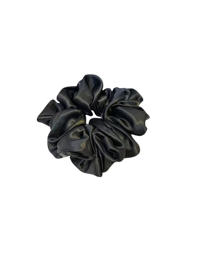 RemyAce Satin Scrunchie Black