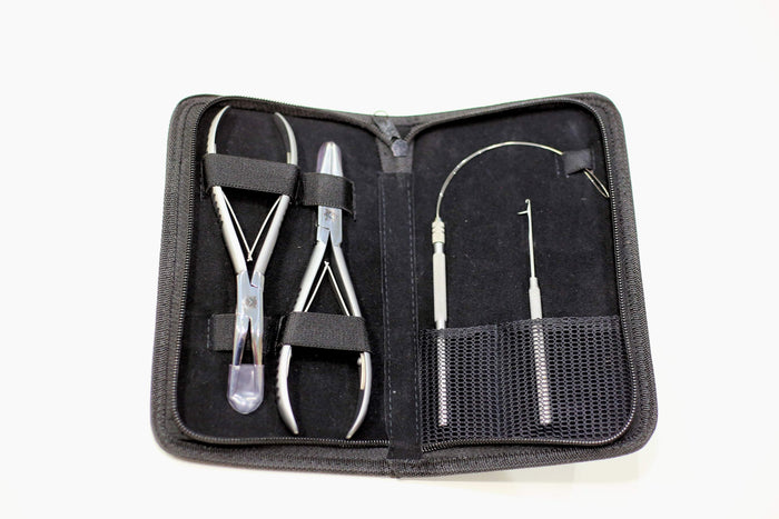 RemyAce Hair Extension Tool Kit contents